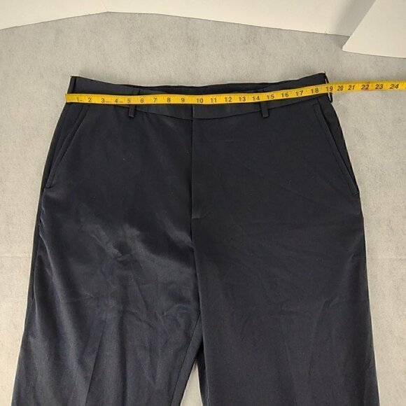 Dockers Premium Flat Front Relaxed Fit Blue Slacks. Size 38X32 - Picture 4 of 10